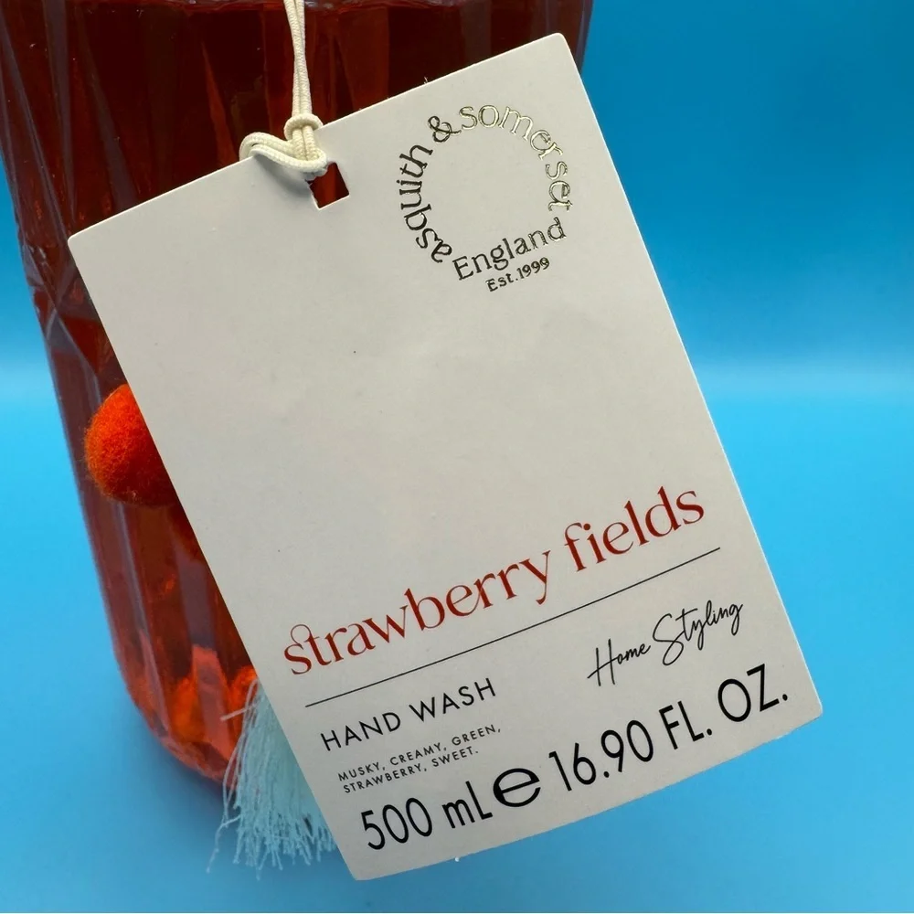 Asquith & Somerset Strawberry Fields Hand Wash 16.9oz Glass Bottle - Picture 2 of 5